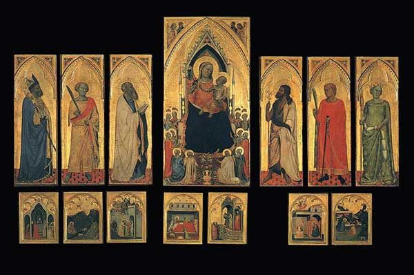 Bernardo Daddi : Polyptyque de saint Pancrace. 1336-1340. Tempera sur bois. Florence, les Offices