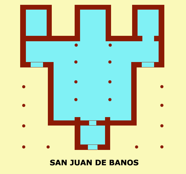 San Juan Bautista de Baños (Province de Palencia). Plan de lédifice