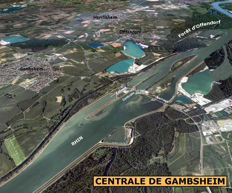 Gambsheim : laménagement hydroélectrique du Rhin