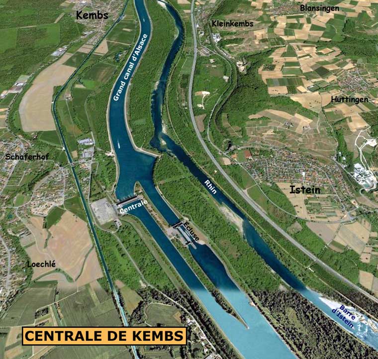 Kembs : l’aménagement sur le Grand Canal d’Alsace