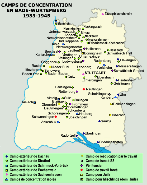 Carte des centres d’euthanasie dans le Reich et de leurs dépendances