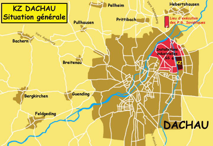 Dachau : plan de situation du camp