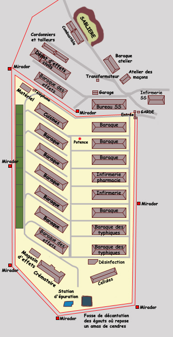 Natzwiller – Struthof : plan du camp