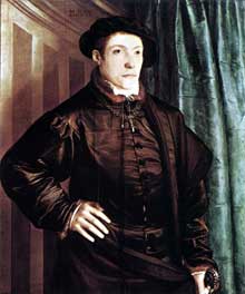 Christophe Amberger (1505-1562) : Christophe Fugger. 1541, bois, 97 x 80 cm. Munich, Alte Pinakothek