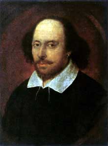 Portrait de William Shakespeare, ou le portrait Chando, attribué à  John Taylo. Londres, National portrait Gallery