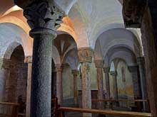 Giornico (Tessin) : église saint Nicolas. La crypte