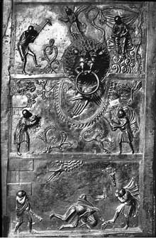 Hildesheim : la porte de Bronze de l’évêque Bernward : le cycle de Caïn et Abel. 1015