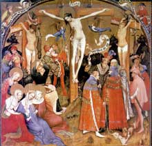 Konrad von Soest : crucifixion. Entre 1404 et 1414. Autel de l’église de, Bad Wildungen