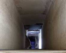 La pyramide de Téti (2323-2311). Couloir d’accès à la chambre funéraire. (Site Egypte antique)