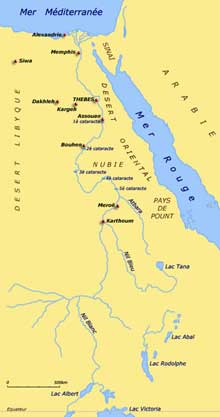 Le Nil de sa source au Delta. (Site Egypte antique)