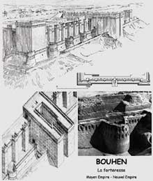 Bouhen. Le fort construite par Sésostris II. XIIè dynastie. (Site Egypte antique)