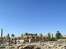 Karnak : vue générale du chantier. (Site Egypte antique)