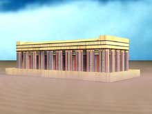 Egypte, culture de Nagada III : Tarkhan : tombes royale de la dynastie 0. Restitution. (Site Egypte antique)