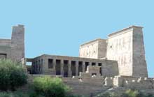 Philae : vue du temple. (Site Egypte antique)