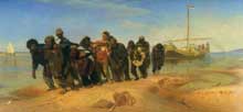 Il ya Efimovich Repin (1844-1930) : Les haleurs de la Volga. Huile sur toile. 131,5 × 281 cm. Musée Russe, Saint-Pétersbourg