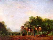 Eugène Fromentin : Arabes. 1871. Huile sur bois, 26,5 x 35 cm. Budapest, Magyar Szépmüvészeti Múzeum