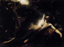Anne Louis Girodet de Roucy-Trioson : Le sommeil d’Endymion. 1793. Huile sur toile, 198 x 261 cm. Paris, Musée du Louvre
