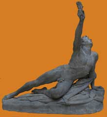Jean Pierre Cortot : Le soldat de Marathon annonçant la victoire. 1834. Paris, musée du Louvre