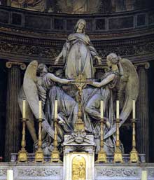 Carlo Marochetti : Marie Madeleine exaltée par les anges. 1841. Marbre, 449 cm. Paris, église de la Madelein