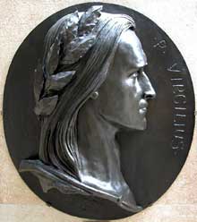 Auguste Préault : Virgile. 1853. Haut relief en bronze, 86 x 95 cm. Paris, Musée d’Orsay.