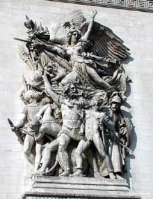 François Rude : le départ des volontaires. Pierre. Paris, Arc de Triomphe de l’étoile