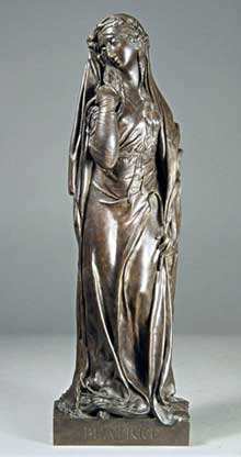 Henri de Triqueti (1803-1874) : Béatrice, 1839. Bronze - 38,5 x 12,2 x 9 cm. Paris, Musée du Louvr