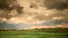 Charles François Daubigny : Paysage. 1850-1860. Huile sur toile. Los Angeles County Museum of Art.
