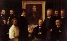 Henri Fantin-Latour : Hommage à Delacroix. 1864. Huile sur toile 2500 × 1600 cm. Paris, Musée d’Orsay