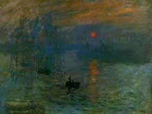 Claude Monet : impression, soleil levant. Le port du Havre. 1874. Huile sur toile, 48 x 63 cm. Paris, Musée Marmottan