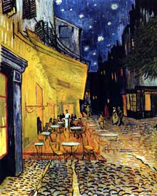 Vincent Van Gogh : le café le soir. Septembre 1888. Huile sur toile, 70 x 89 cm. New Haven, Yale University Art Gallery