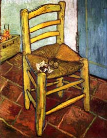 Vincent Van Gogh : la chaise et la pipe. Décembre 1888. Huile sur toile, 93 x 73,5 cm. Londres ; Tate Gallery