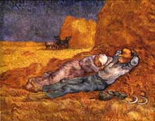 Vincent Van Gogh : la sieste. Janvier 1890. Huile sur toile, 73 x 91 cm. Paris, musée d’Orsay