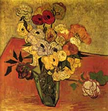 Vincent Van Gogh : roses et anémones. Juin 1890. Huile sur toile, 51 x 51 cm. Paris, musée d’Orsay