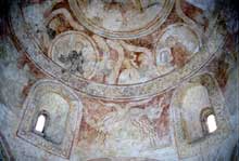 Avolsheim : le baptistère Saint Ulrich : les fresques du XIIè