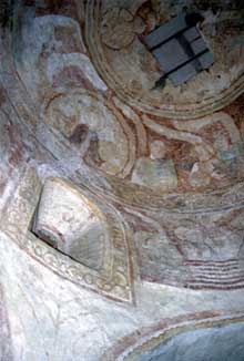 Avolsheim : le baptistère Saint Ulrich : les fresques du XIIè