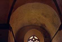 Epfig : la chapelle Sainte Marguerite. Voûte du croisillon nord