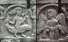 Strasbourg, saint Thomas : détail du sarcophage d’Adeloch