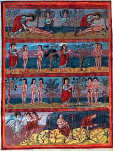 Bible de Moutier-Grandval. Cycle d’Adam et d’Eve. Vers 840 510 x 375mm, 510 folios