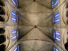 Paris, Notre Dame : voûte de la nef centrale