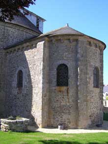 Eglise abbatiale de Saint Gildas de Rhuis : le chevet
