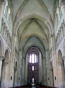 Le Mans, cathédrale saint Julien. La nef romane