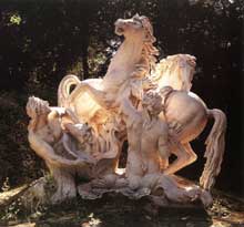 Gaspard Marsy : les chevaux du soleil. 1668-1675. Marbre. Grotte d’Apollon, Versailles.
