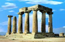 Corinthe : le temple d’Apollon. (Art grec)
