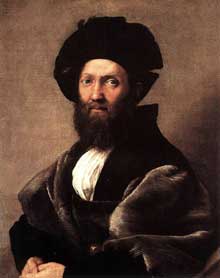 Raphaël : Baldassare Castiglione. 1514-1515. Huile sur toile. 82x67cm. Paris, Musée du Louvre