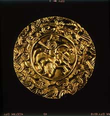 Plaque d’or trouvée à Cividale. Art lombard, vers 650