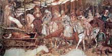 Buonamico Buffalmacco : Le triomphe de la mort (détail). Vers 1350. Fresque. Pise, Campo Santo