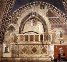 Capanna Puccio : La galerie des chantres. 1337-1338. Fresque. Assise, église inférieure Saint François
