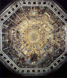 Coppo di Marcovaldo : Mosaïque de la voûte. Florence, Baptistère