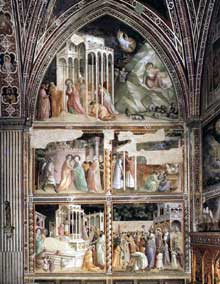Taddeo Gaddi : Vie de la Vierge. 1328-1330. Fresque. Florence, Santa Croce, Chapelle Baroncelli