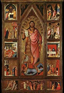 Giovanni del Biondo : Retable de saint Jean Baptiste. 1360-1370. Tempera sur panneau de bois. Florence, Contini Bonacossi Collection